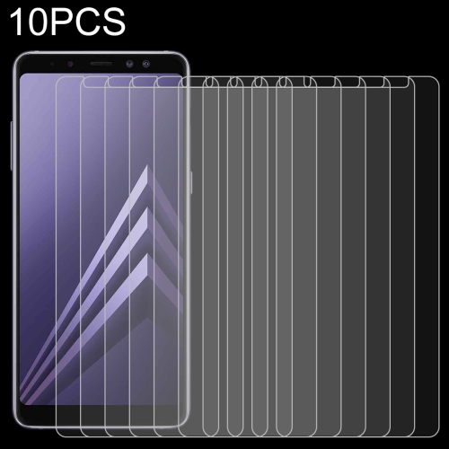 

10 PCS for Galaxy A8 (2018) 0.26mm 9H Surface Hardness 2.5D Curved Edge Tempered Glass Screen Protector