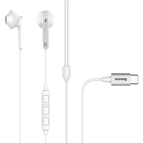 

Baseus Encok C16 1.2m USB-C/Type-C Wire Control Smart Earphone, for Samsung Galaxy S8 & S8 + / LG G6 / Huawei P10 & P10 Plus / Xiaomi Mi 6 & Max 2 and other Smartphones(White)