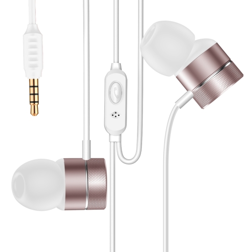 

Baseus Encok H04 1.2m 3.5mm Knurling Oblique In-Ear Style Wire Control Earphone, For iPhone, iPad, Galaxy, Huawei, Xiaomi, LG, HTC and Other Smart Phones(Rose Gold)