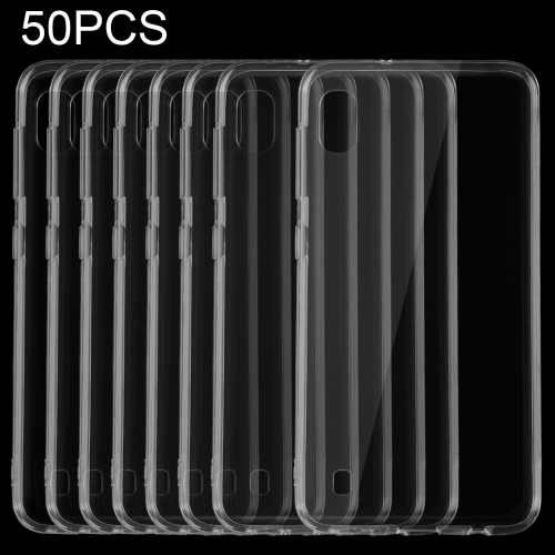 

50 PCS 0.75mm Ultrathin Transparent TPU Soft Protective Case for Galaxy A10