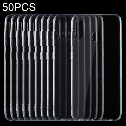 

50 PCS 0.75mm Ultrathin Transparent TPU Soft Protective Case for Galaxy A30