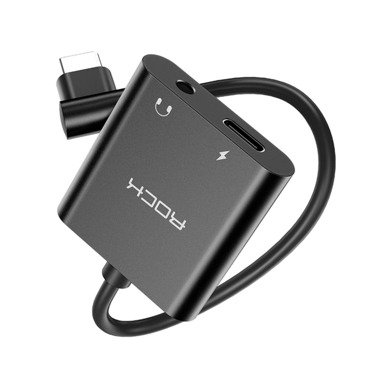 

ROCK CA01 USB-C / Type-C to 3.5mm + USB-C / Type-C PD Fast Charging Audio Adapter Cable, Length: 12cm (Black)