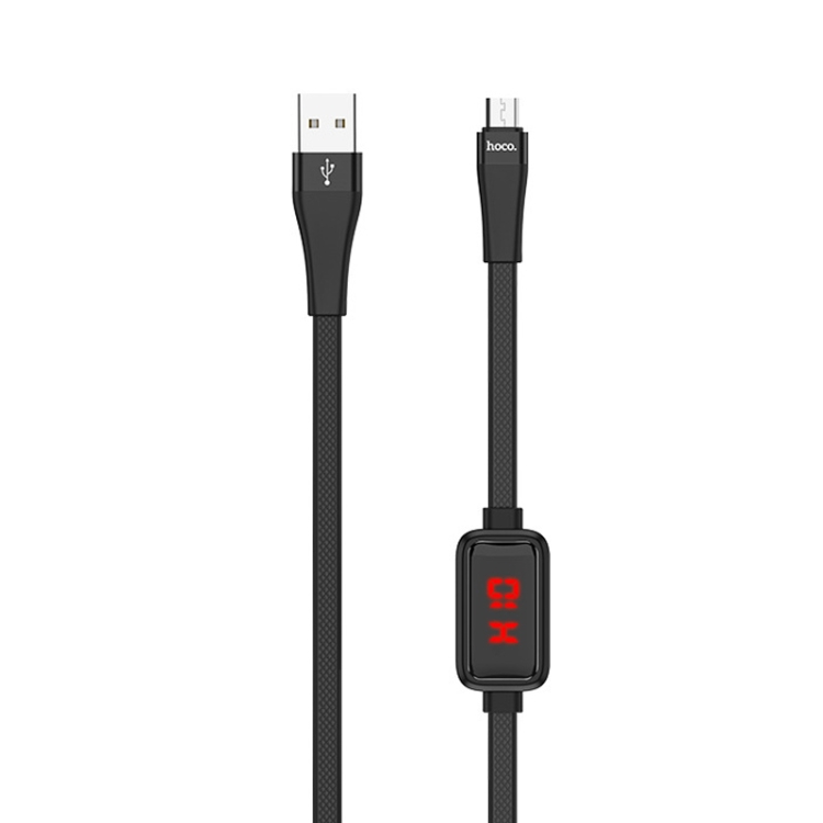 

Hoco S4 1.2m 2.4A Micro USB to USB Data Sync Charging Cable with Display & Timing(Black)
