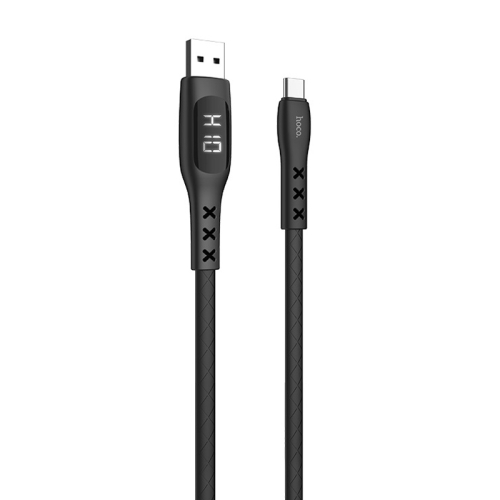 

Hoco S6 1.2m USB-C / Type-C to USB Data Sync Charging Cable with Display & Timing(Black)