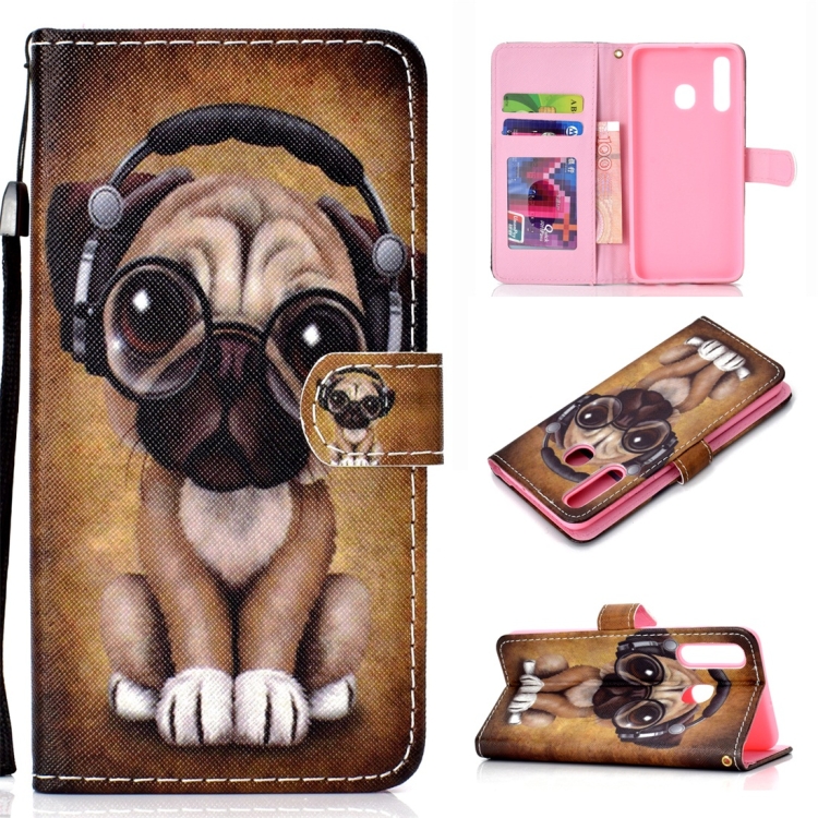 

Shar Pei Pattern Colored Drawing Horizontal Flip Leather Case for Galaxy A30, with Holder & Card Slots & Wallet & Lanyard