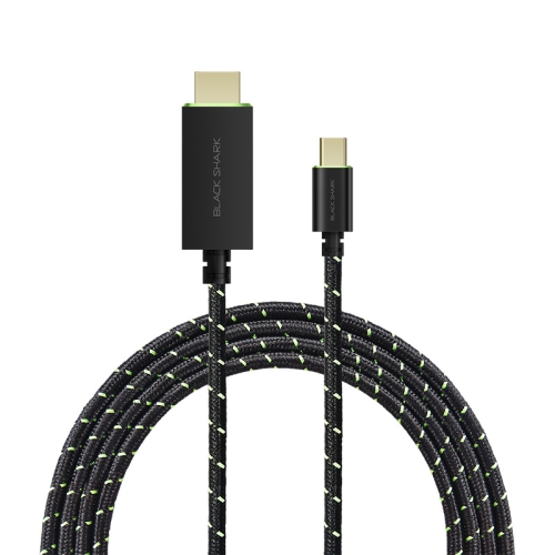 

Xiaomi Blackshark USB-C / Type-C to HDMI Male Adapter Nylon Braided Cable, Cable Length: 2m(Black)