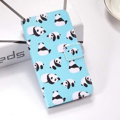 

Pandas Pattern Colored Drawing Horizontal Flip Leather Case for Galaxy A7 (2018) / A750, with Holder & Card Slots & Wallet & Lanyard