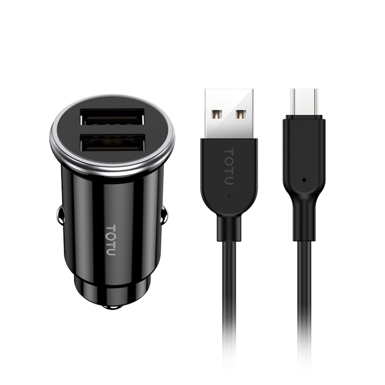 

TOTUDESIGN DCCD-019 Elite Series 3.4A Dual USB Car Charger Kit with 1m Micro Charging Line (Black)