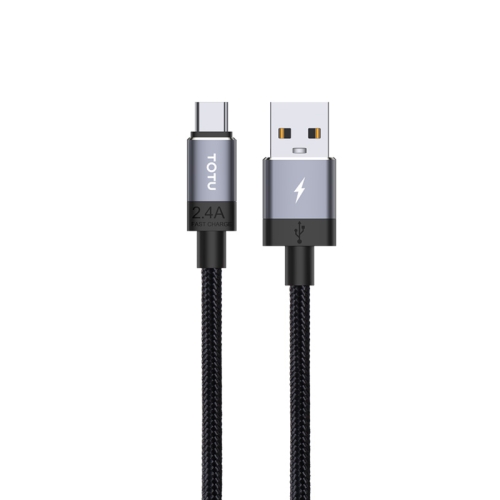 

TOTUDESIGN Speedy Series BM-001 2.4A Mirco USB Interface Data Sync Fast Charge Data Cable, Cable Length: 1m(Grey)