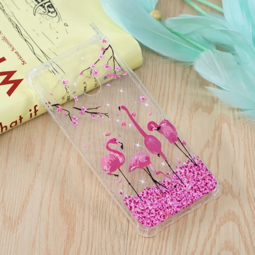 

Cherry Blossom Flamingo Pattern Oil Embossed TPU Case for Galaxy A9 (2018) / A9s