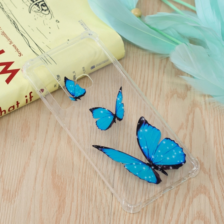 

Blue Butterfly Pattern Oil Embossed TPU Case for Galaxy A9 (2018) / A9s