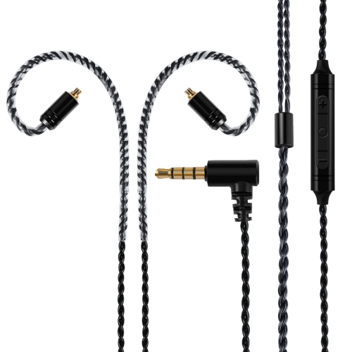 

MMCX Plug Silver-plated Headphone Wire with Mic (Black)