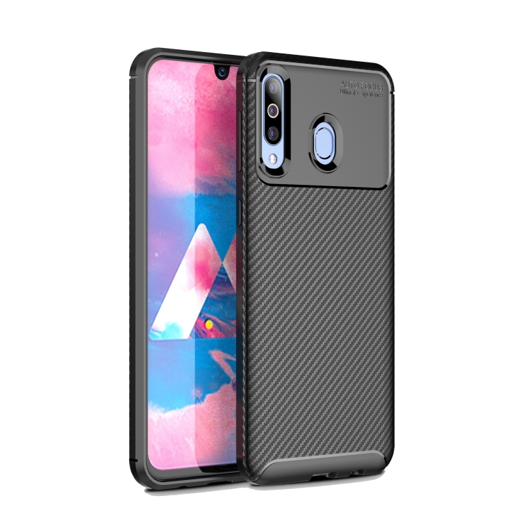 

Carbon Fiber Texture Shockproof TPU Case for Galaxy M30 (Black)