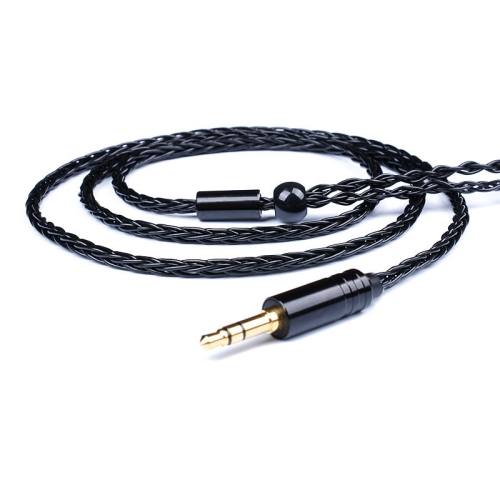 

3.5 Stereo + MMCX Direct Plug DIY 8 Core Silver-plated Headphone Wire, Length : 1.2m (Black)