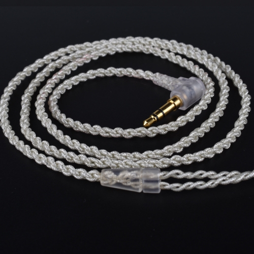 

DIY Single Crystal Copper Silver-plated Headphone Cable, Length : 1.2m(Transparent)