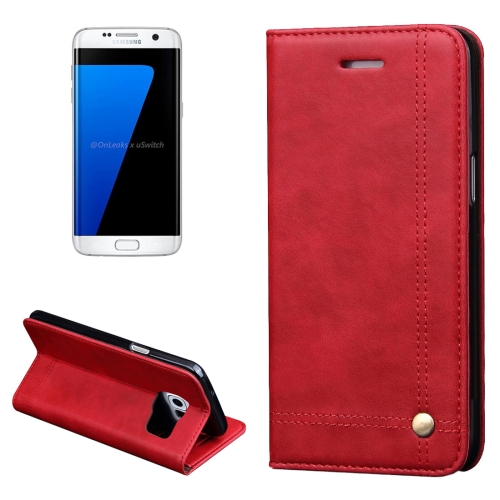 

For Galaxy S7 Edge/ G935 Retro Crazy Horse Pattern Casual Style with Absorption Horizontal Flip Leather Case with Holder & Card Slots & Wallet(Red)