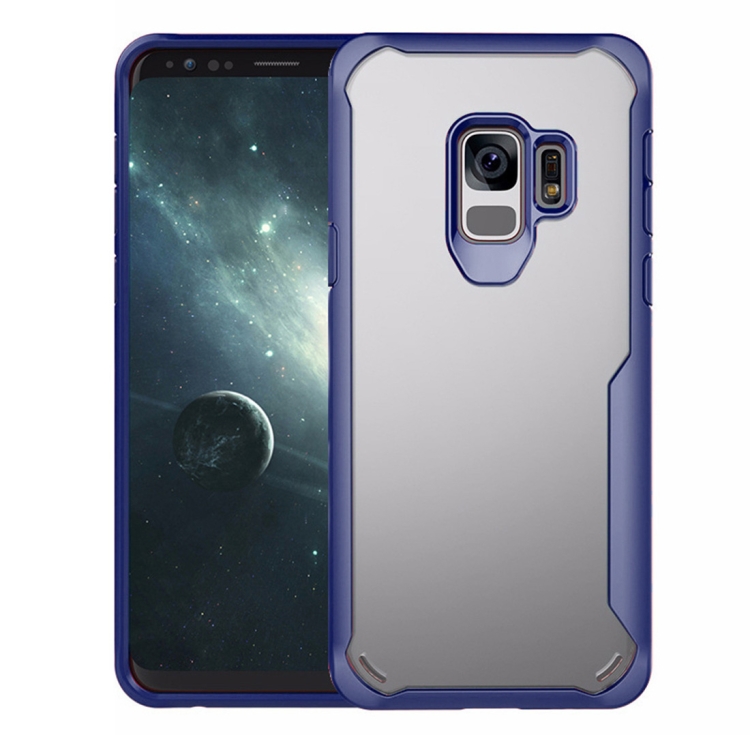 

Transparent PC + TPU Full Coverage Shockproof Protective Case for Galaxy S9 (Blue)