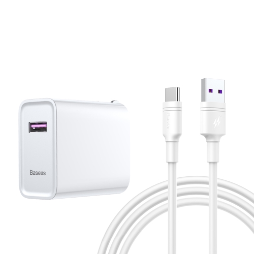 

Baseus Speed Series TZCAFS-02 22.5W USB Super Fast Charging Charger Set for Huawei Mobile Phones, with 1m USB to USB-C / Tyope-C Fast Charging Cable, Chinese Plug