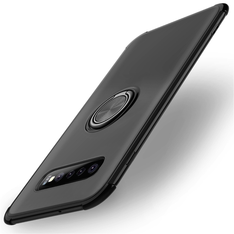 

Shockproof TPU Protective Case for Galaxy S10, with Holder (Black)