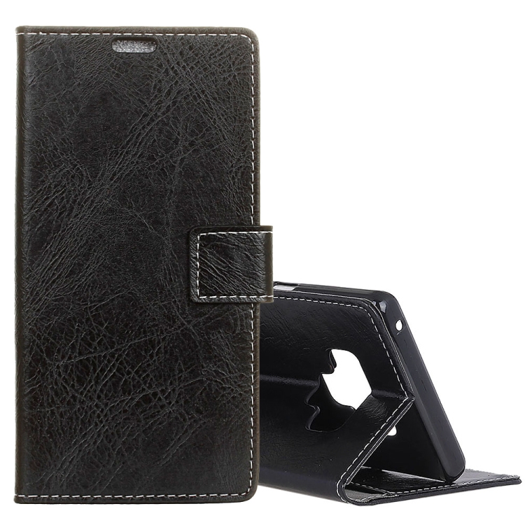 

Retro Crazy Horse Texture Horizontal Flip Leather Case for Galaxy Note 9, with Holder & Card Slots & Photo Frame(Black)