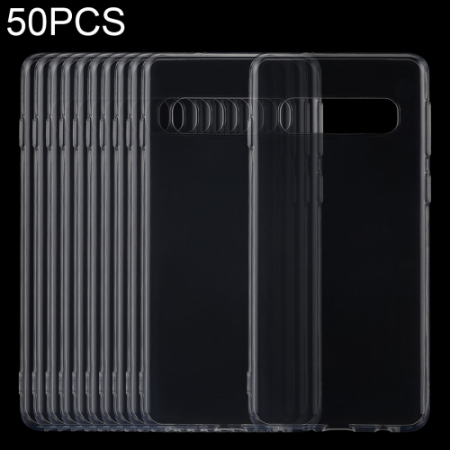 

50 PCS 0.75mm Ultrathin Transparent TPU Soft Protective Case for Samsung Galaxy S10