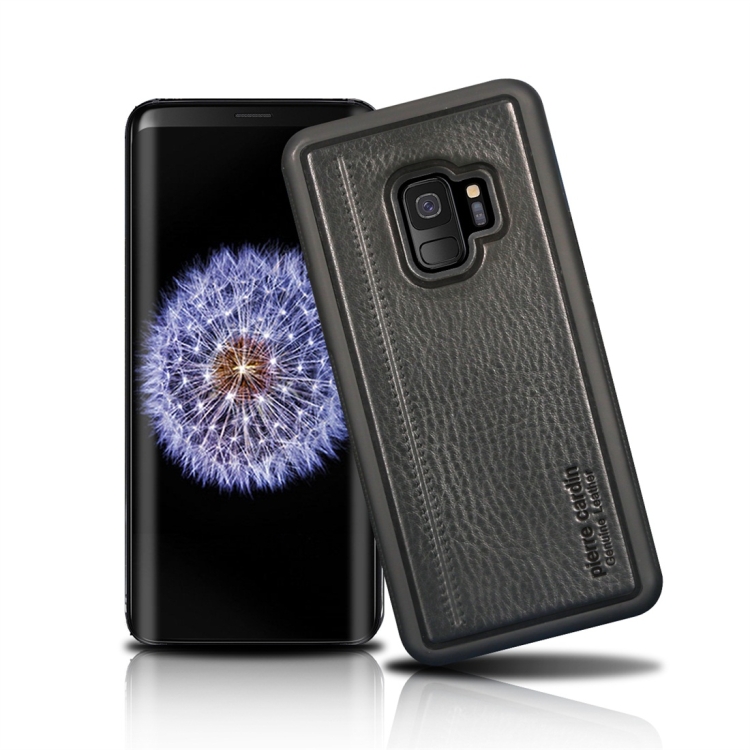 

Pierre Cardin PCS-S02 Shockproof TPU + Leather Protective Case for Galaxy S9(Black)