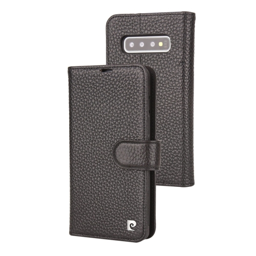 

Pierre Cardin PCS-P08 Horizontal Flip Leather Case for Galaxy S10, with Holder & Card Slot(Black)