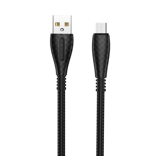 

Borofone BX38 1m 2.4A Max Output USB to Micro USB Cool Charging Data Cable(Black)