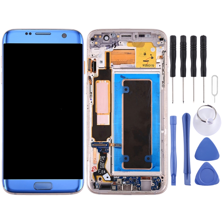 

Original LCD Screen and Digitizer Full Assembly with Frame & Charging Port Board & Volume Button & Power Buttonfor for Galaxy S7 Edge / G935F(Blue)