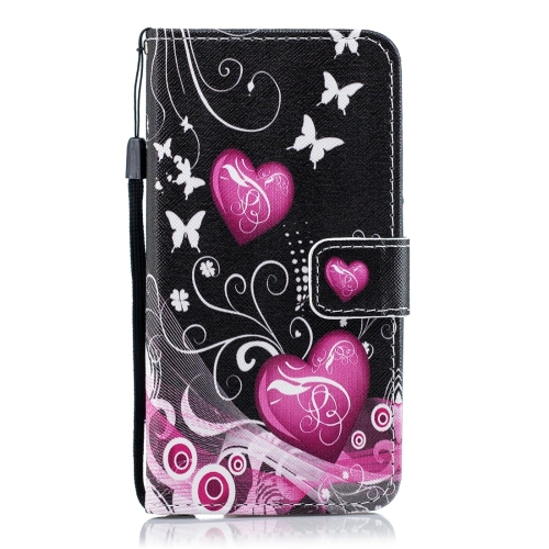 

Little Peach Heart Pattern Horizontal Flip Leather Case for Galaxy M10, with Holder & Card Slots & Wallet