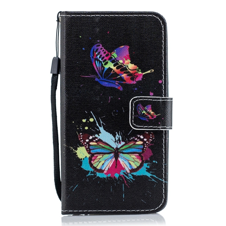 

Colorful Butterfly Pattern Horizontal Flip Leather Case for Galaxy A20e, with Holder & Card Slots & Wallet