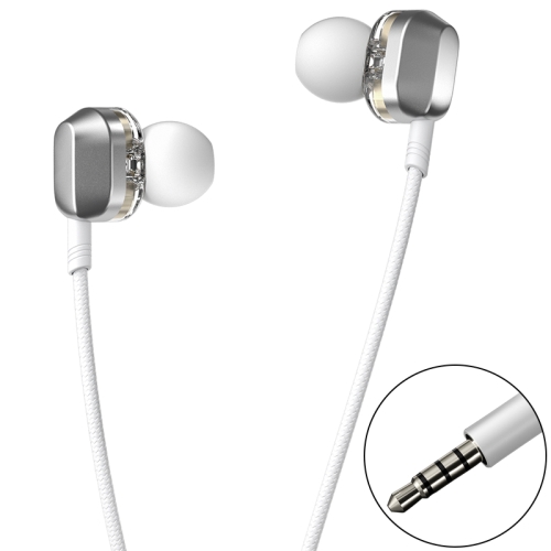 

WK Y9 3.5mm In-Ear Double Moving Coil HIFI Stereo Wired Earphone (White)