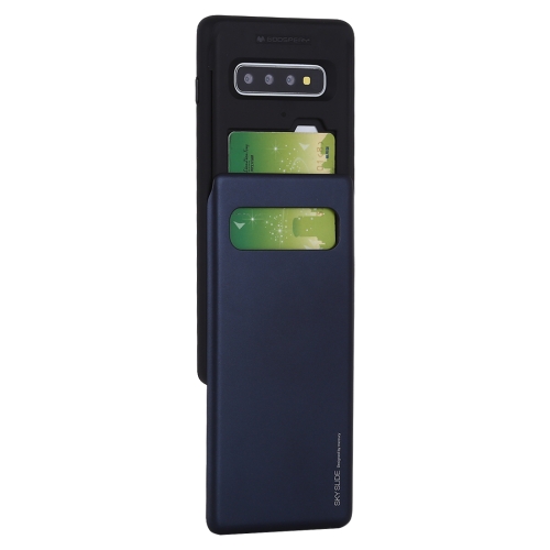 

GOOSPERY Sky Slide Bumper TPU + PC Case for Galaxy S10+, with Card Slot(Black)