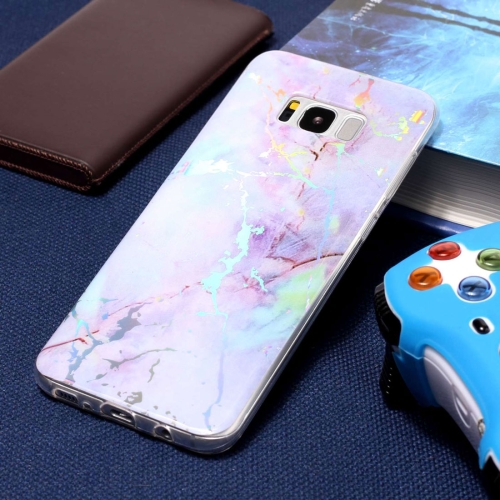 

For Galaxy S8 + / G955 Pink Gold Marble Pattern Soft Protective Back Cover Case