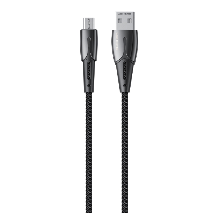

WK WDC-085 3A Micro USB Goldsim Aluminum Alloy Charging Data Cable, Length: 1.2m(Black)