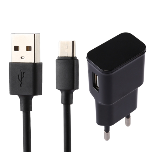 

5V 2.1A Intelligent Identification USB Charger with 1m USB to USB-C / Type-C Charging Cable, EU Plug, For Galaxy S8 & S8 + / LG G6 / Huawei P10 & P10 Plus / Xiaomi Mi 6 & Max 2 and other Smartphones(Black)