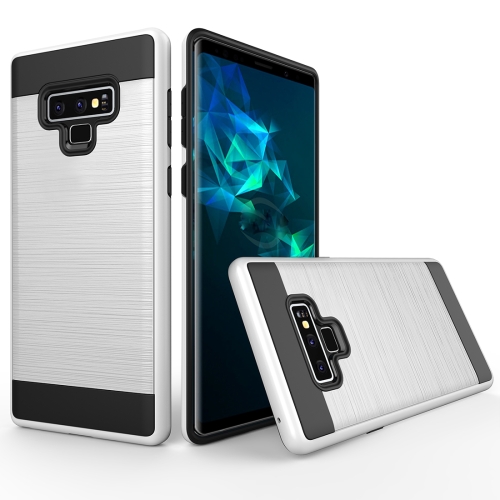

Brushed Texture Shockproof Rugged Armor Protective Case for Galaxy Note 9(White)