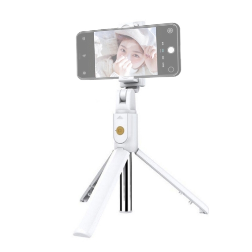 

K07 Bluetooth 4.0 Mobile Phone Adjustable Bluetooth Selfie Stick Self-timer Pole Tripod (White)