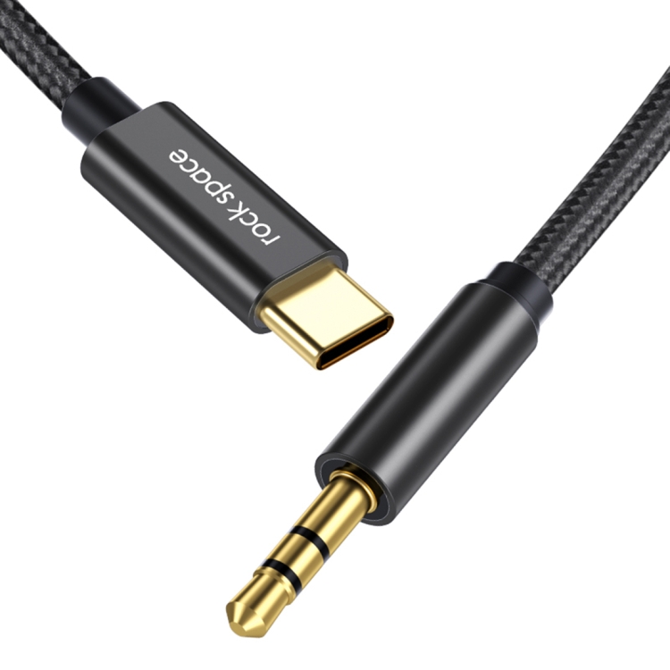 

ROCK CA10 Type-C / USB-C to 3.5mm AUX Audio Adapter Cable, Length: 100cm (Black)