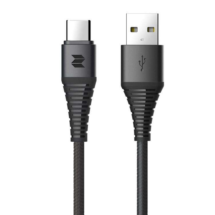 

ROCK Z10 3A Type-C / USB-C Hi-tensile Sync Round Charging Cable, Length: 100cm (Black)