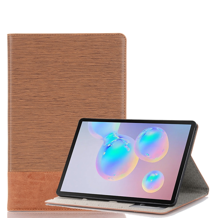 

For Galaxy Tab S6 T860 / T865 Cross Texture Horizontal Flip Leather Case with Holder & Card Slots & Wallet (Brown)