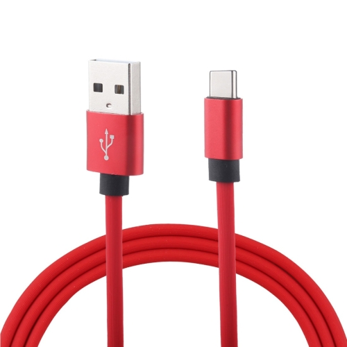 

1m Flat Cord USB A to Type-C Fast Charging Data Sync Charge Cable, For Galaxy, Huawei, Xiaomi, LG, HTC and Other Smart Phones (Red)
