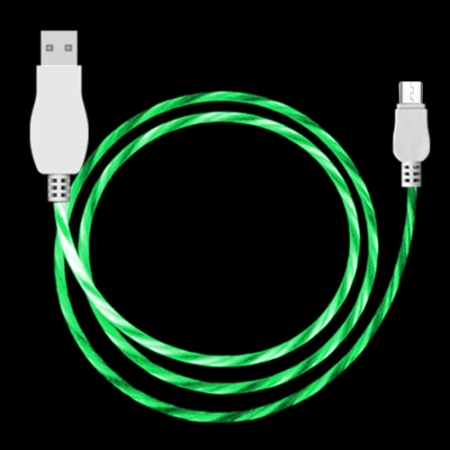 

LED Flowing Light 1m USB A to Micro USB Data Sync Charge Cable, For Galaxy, Huawei, Xiaomi, LG, HTC and Other Smart Phones (Green)