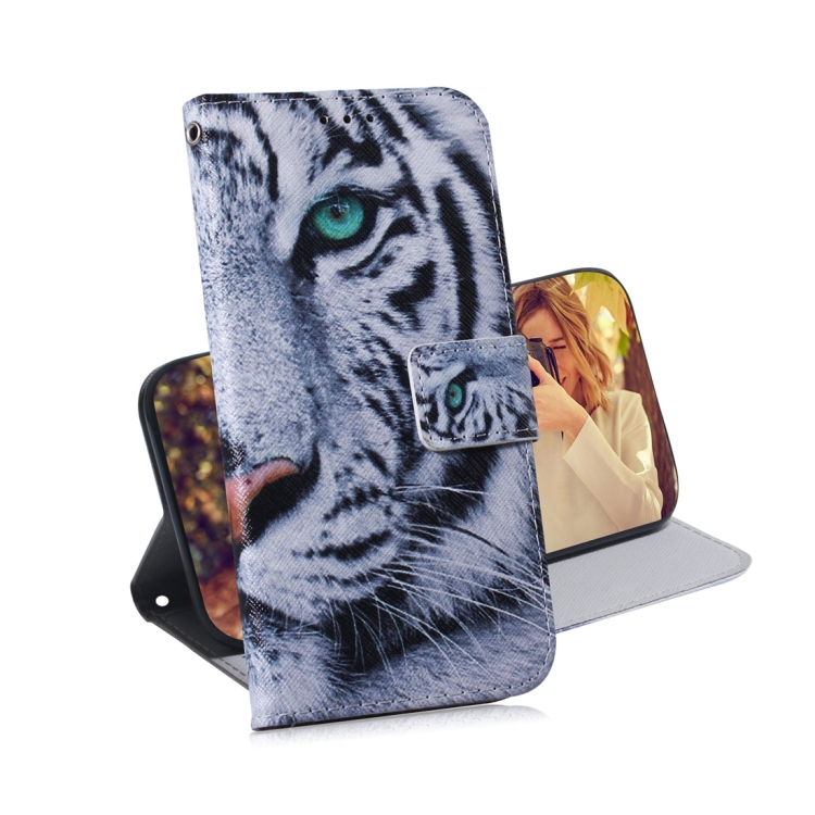 

Tiger Pattern Coloured Drawing Horizontal Flip Leather Case for Galaxy M10 / A10, with Holder & Card Slots & Wallet