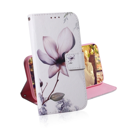 

Magnolia Flower Pattern Coloured Drawing Horizontal Flip Leather Case for Galaxy A30, with Holder & Card Slots & Wallet