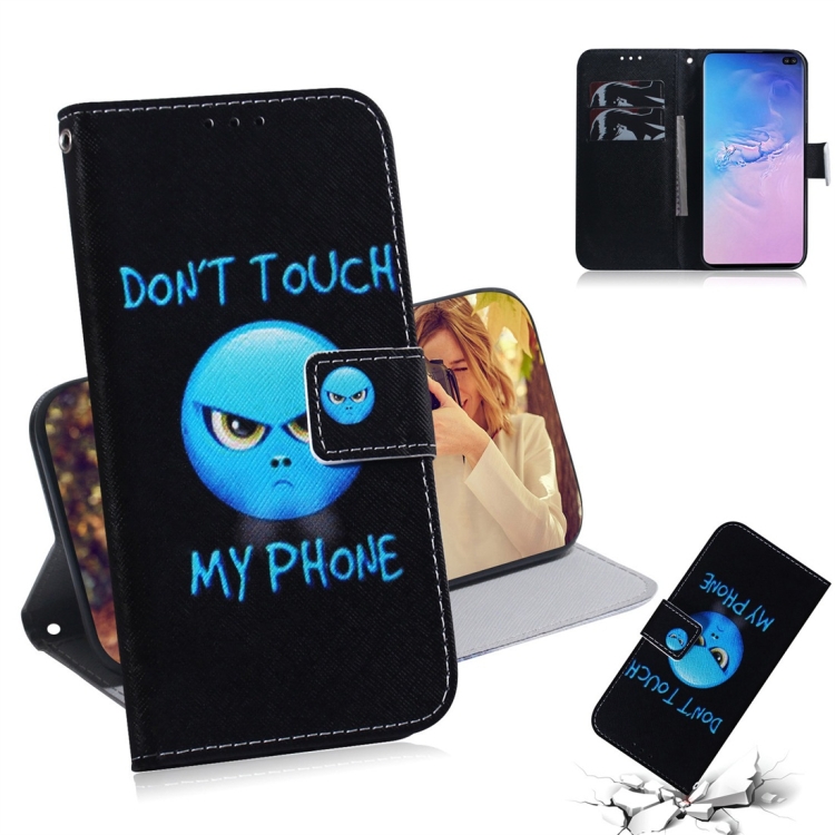 

Anger Pattern Coloured Drawing Horizontal Flip Leather Case for Galaxy S10 Plus, with Holder & Card Slots & Wallet