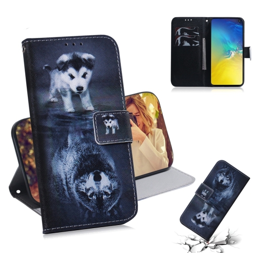 

Wolf and Dog Pattern Coloured Drawing Horizontal Flip Leather Case for Galaxy S10 E, with Holder & Card Slots & Wallet