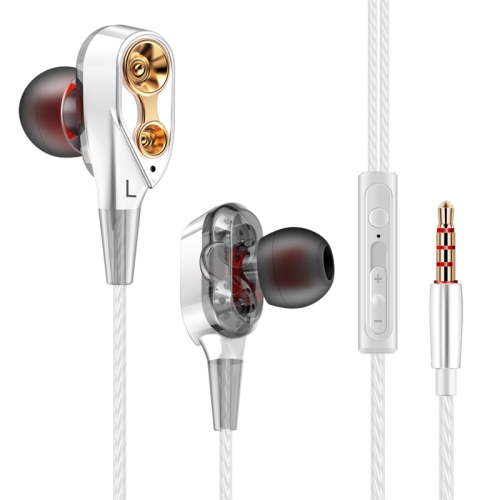 

QKZ CK8 HiFi In-ear Four Unit Sports Music Headphones (White)