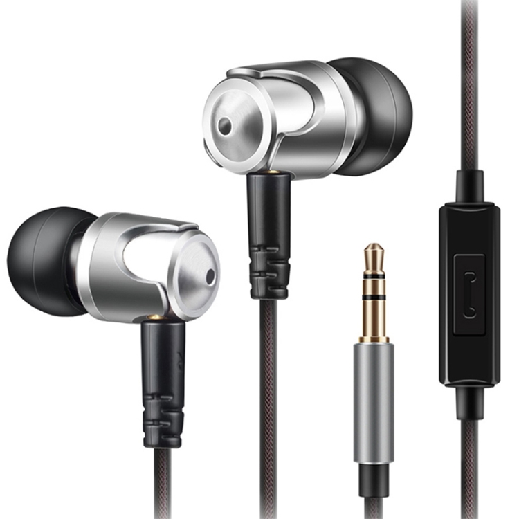 

QKZ DM4 High Quality In-ear Sports Music Headphones, Microphone Version (Grey)
