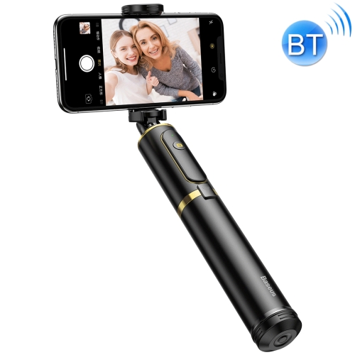 

Baseus SUDYZP-D1V Full Storage 360 Degree Rotating Bluetooth Selfie Stick for Mobile Phones Below 6.5 inch, with Anti-slip Tripod(Black Gold)